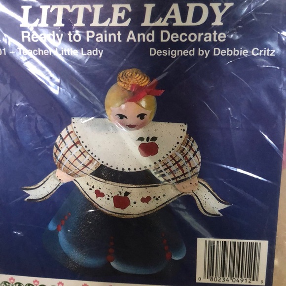 NWT Little Teacher Lady  ready to paint and decorate arts and crafts doll - Picture 4 of 16